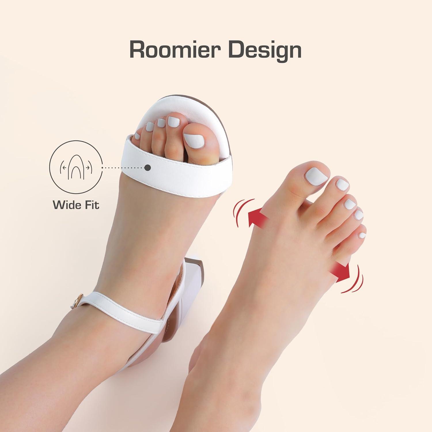 imageDREAM PAIRS Womens Low Heels Block Open Toe Ankle Strap Classic Short Chunky Sandals with Buckle for Daily Work Wedding PartyWhitepu