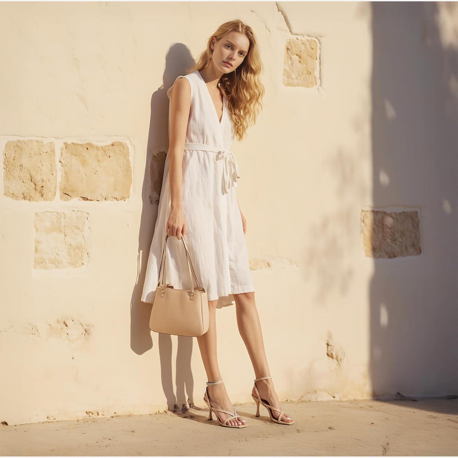 imageDREAM PAIRS Womens Low Kitten Heels Strappy Design with Lace Up Open Square Toe Thong Ankle Strap Shoes Fashionable Sexy Sylvestra Heeled Sandals for Dressy OccasionsNude