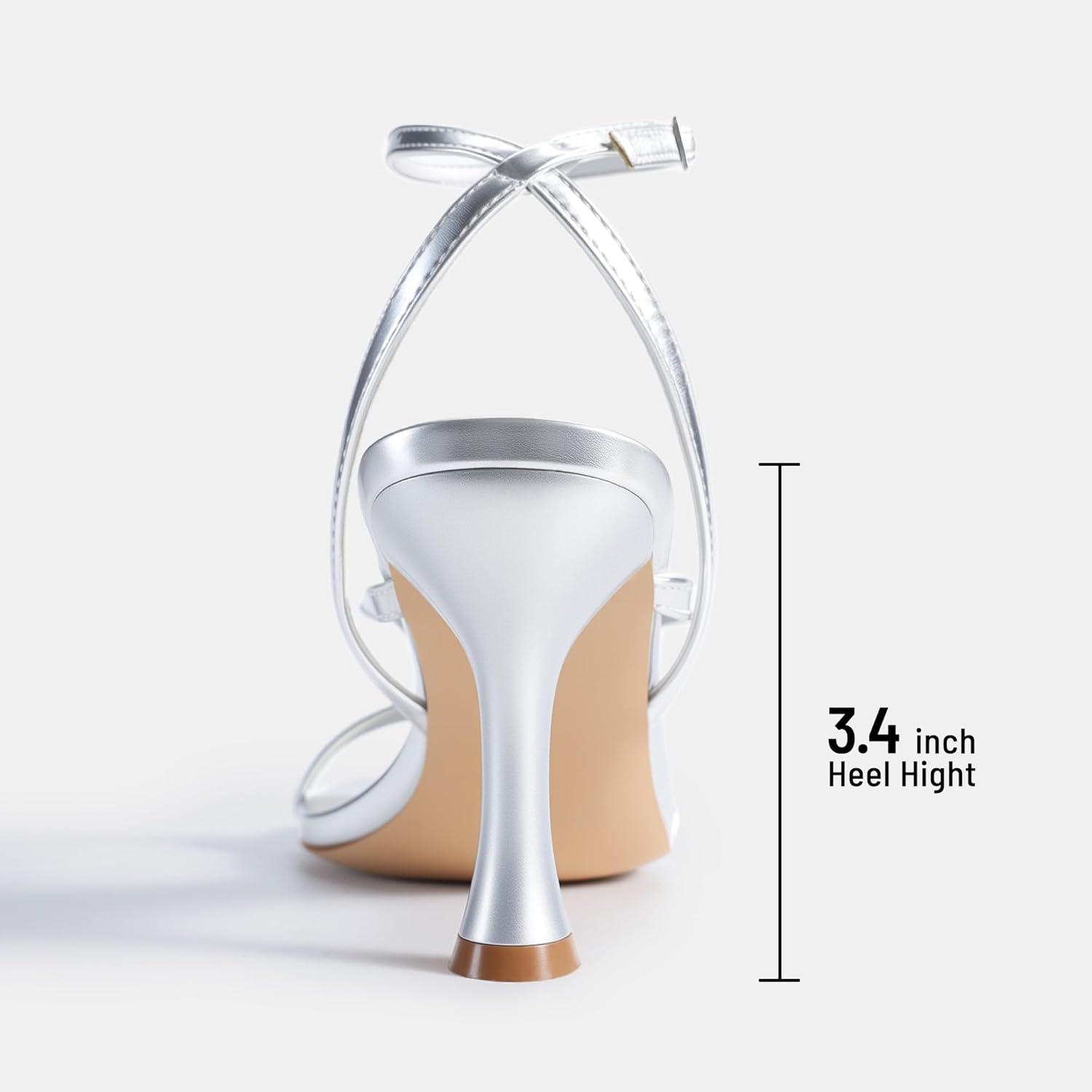 imageDREAM PAIRS Womens Low Kitten Heels Strappy Design with Lace Up Open Square Toe Thong Ankle Strap Shoes Fashionable Sexy Sylvestra Heeled Sandals for Dressy OccasionsSilver