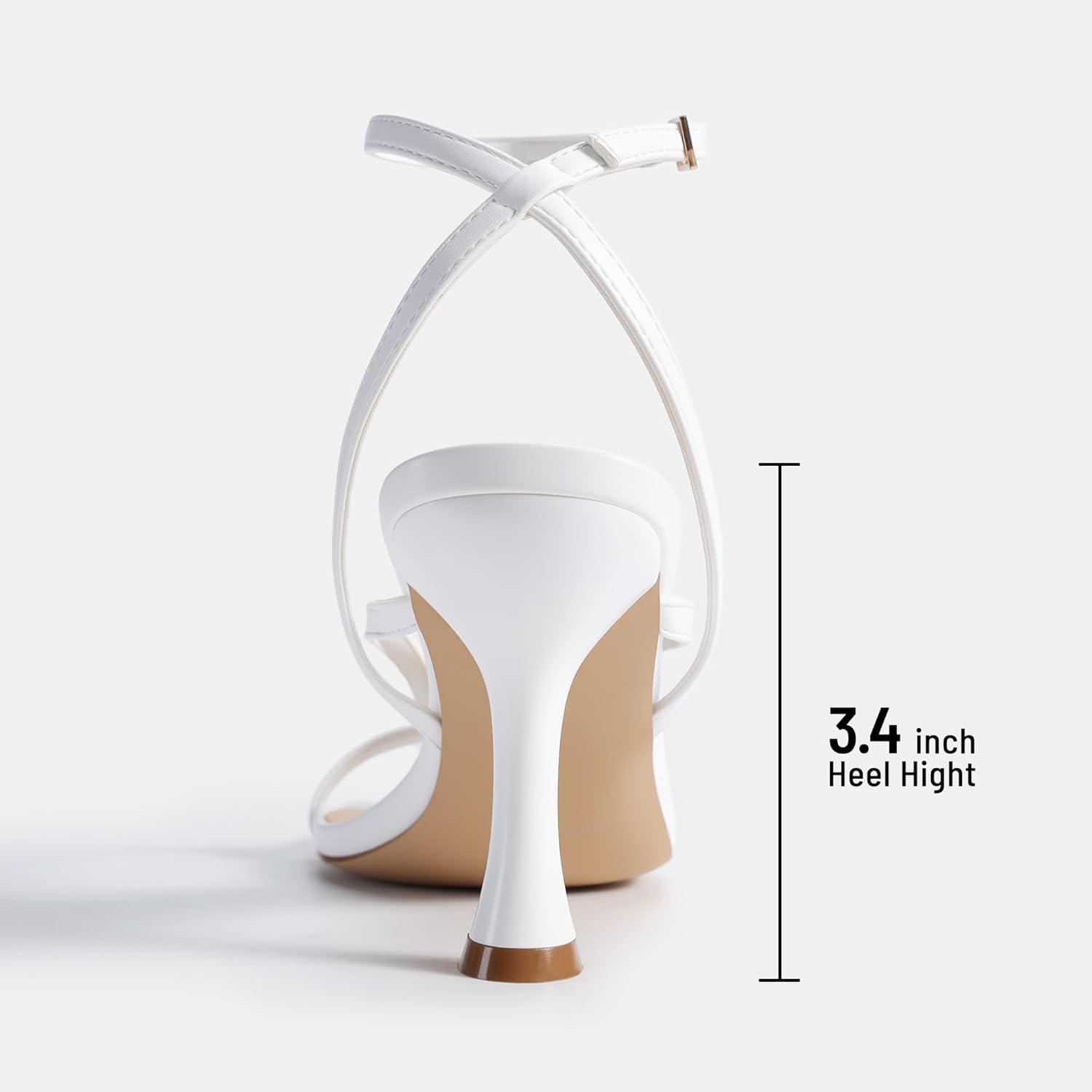 imageDREAM PAIRS Womens Low Kitten Heels Strappy Design with Lace Up Open Square Toe Thong Ankle Strap Shoes Fashionable Sexy Sylvestra Heeled Sandals for Dressy OccasionsWhite