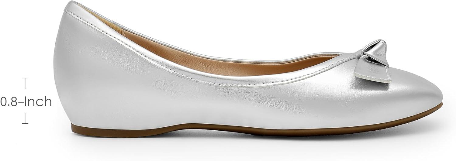 imageDREAM PAIRS Womens Low Wedge Dressy Flats Comfortable Square Toe Rhinestone Wedding ShoesSilvermetallic