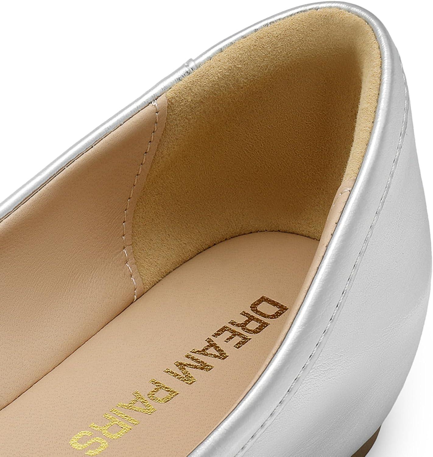 imageDREAM PAIRS Womens Low Wedge Dressy Flats Comfortable Square Toe Rhinestone Wedding ShoesSilvermetallic