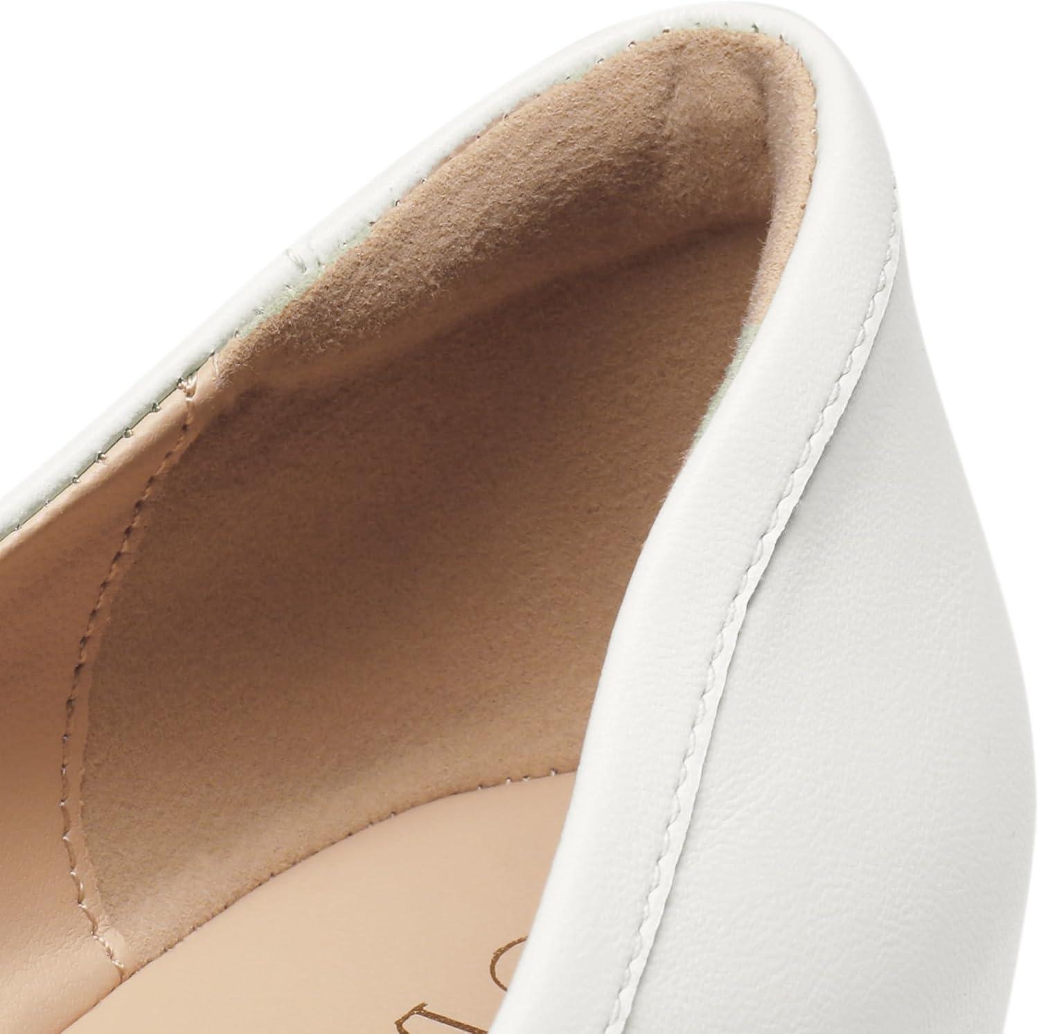 imageDREAM PAIRS Womens Low Wedge Dressy Flats Comfortable Square Toe Rhinestone Wedding ShoesWhite