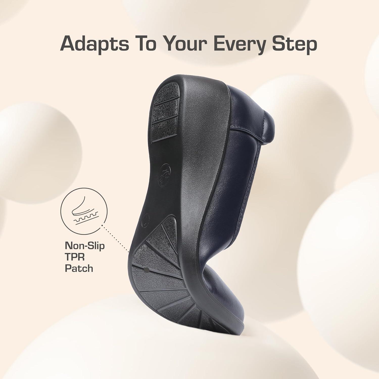 imageDREAM PAIRS Womens Low Wedges Heels Pumps Comfortable Slipon Round Toe Dress Work Shoes for Office BusinessNavy