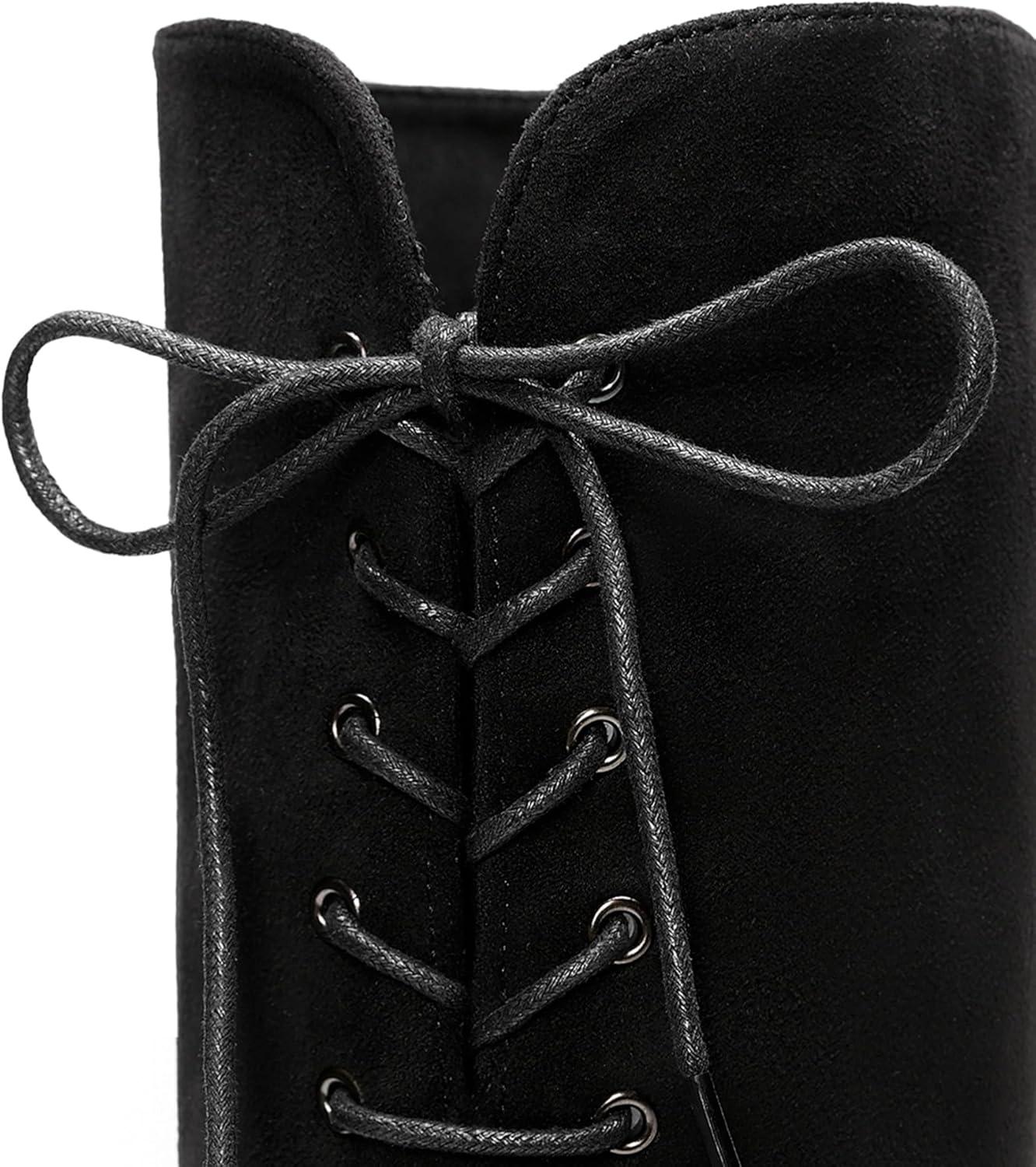 imageDREAM PAIRS Womens Over The Knee High Low Block Heel Riding Boots Uplace LeiBlack