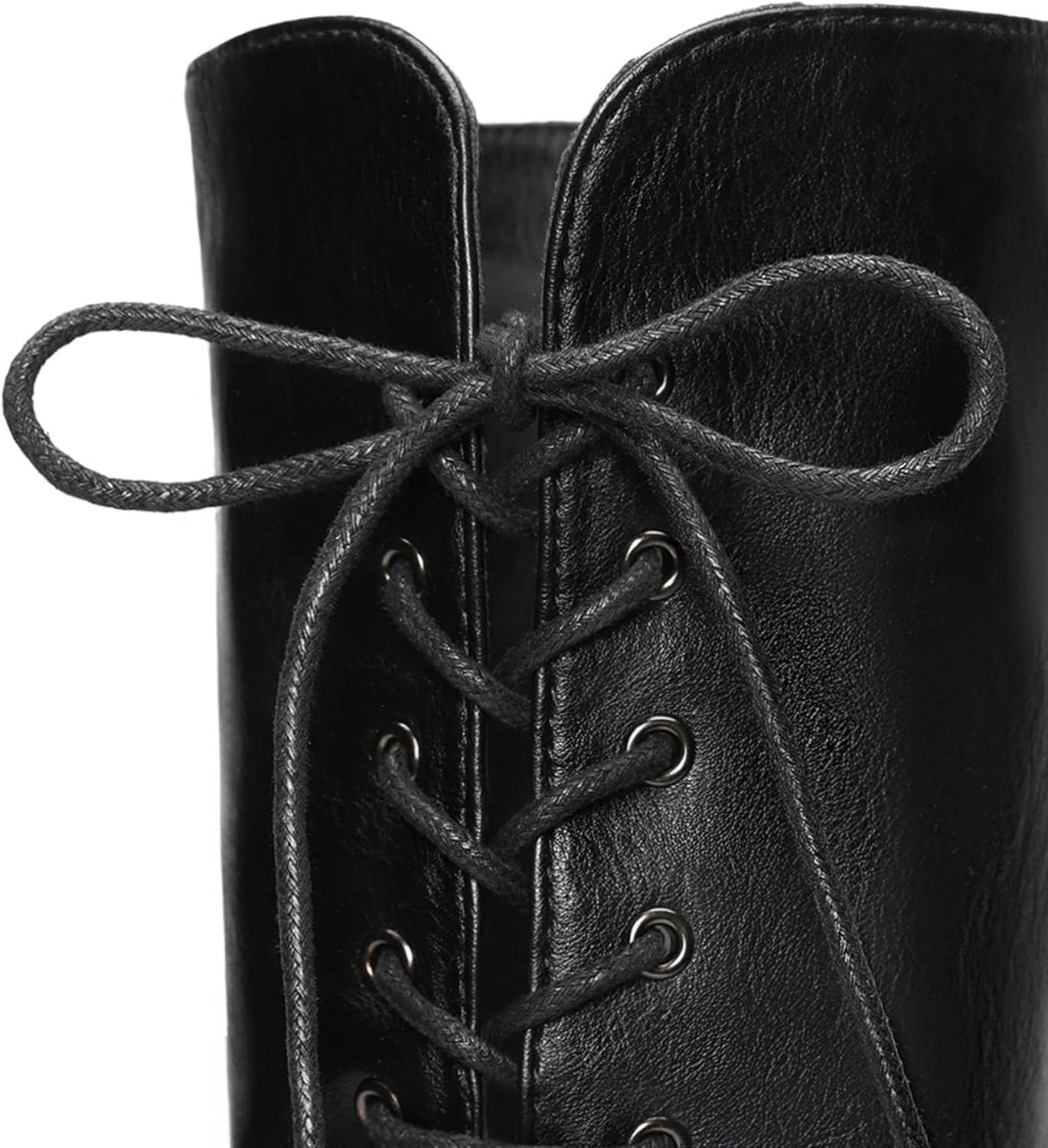 imageDREAM PAIRS Womens Over The Knee High Low Block Heel Riding Boots Uplace LeiBlackPu