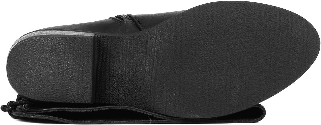 imageDREAM PAIRS Womens Over The Knee High Low Block Heel Riding Boots Uplace LeiBlackPu