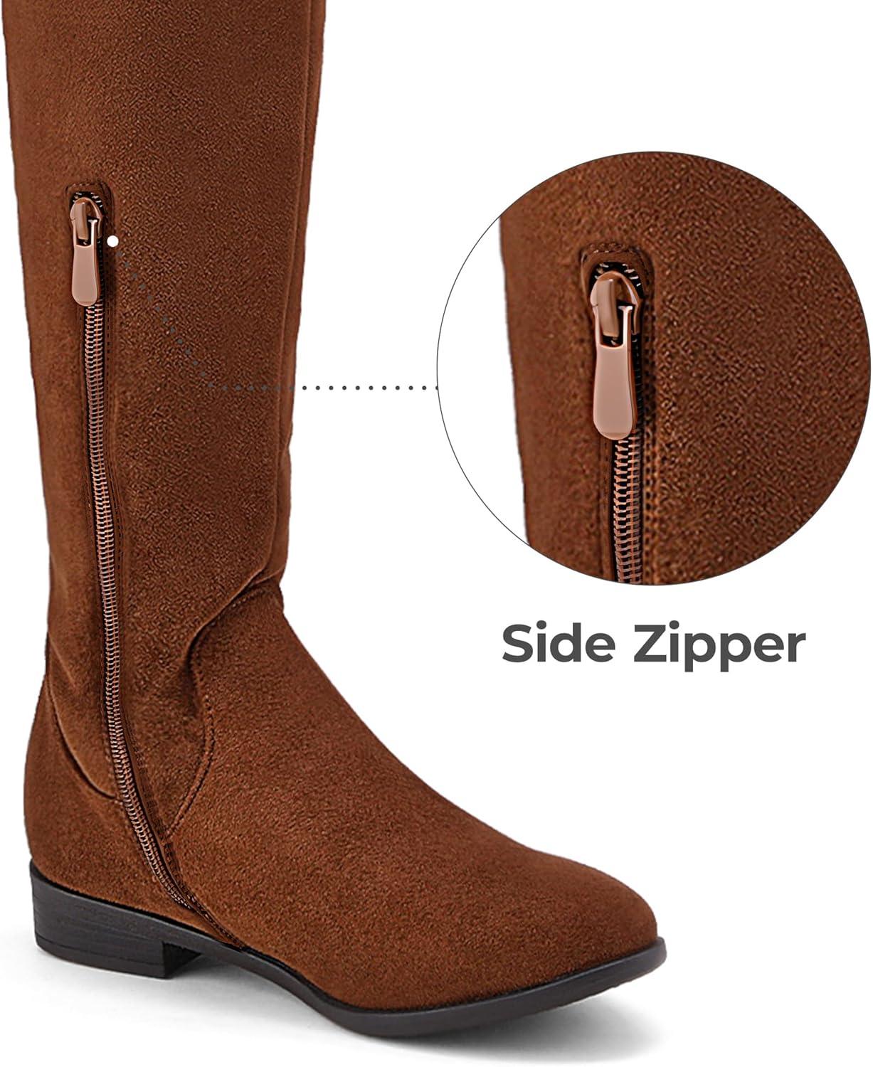 imageDREAM PAIRS Womens Over The Knee High Low Block Heel Riding Boots Uplace LeiTanlace