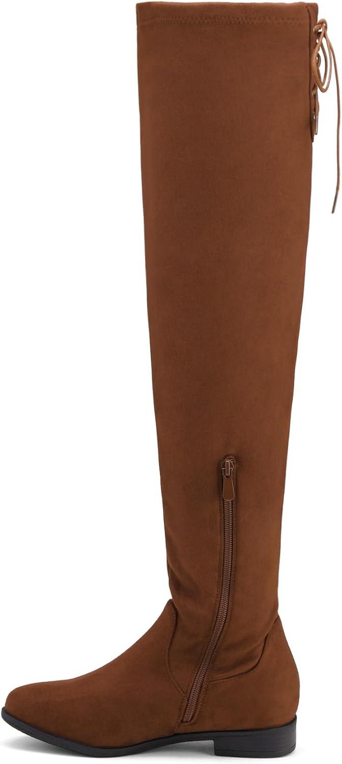 imageDREAM PAIRS Womens Over The Knee High Low Block Heel Riding Boots Uplace LeiTanlace