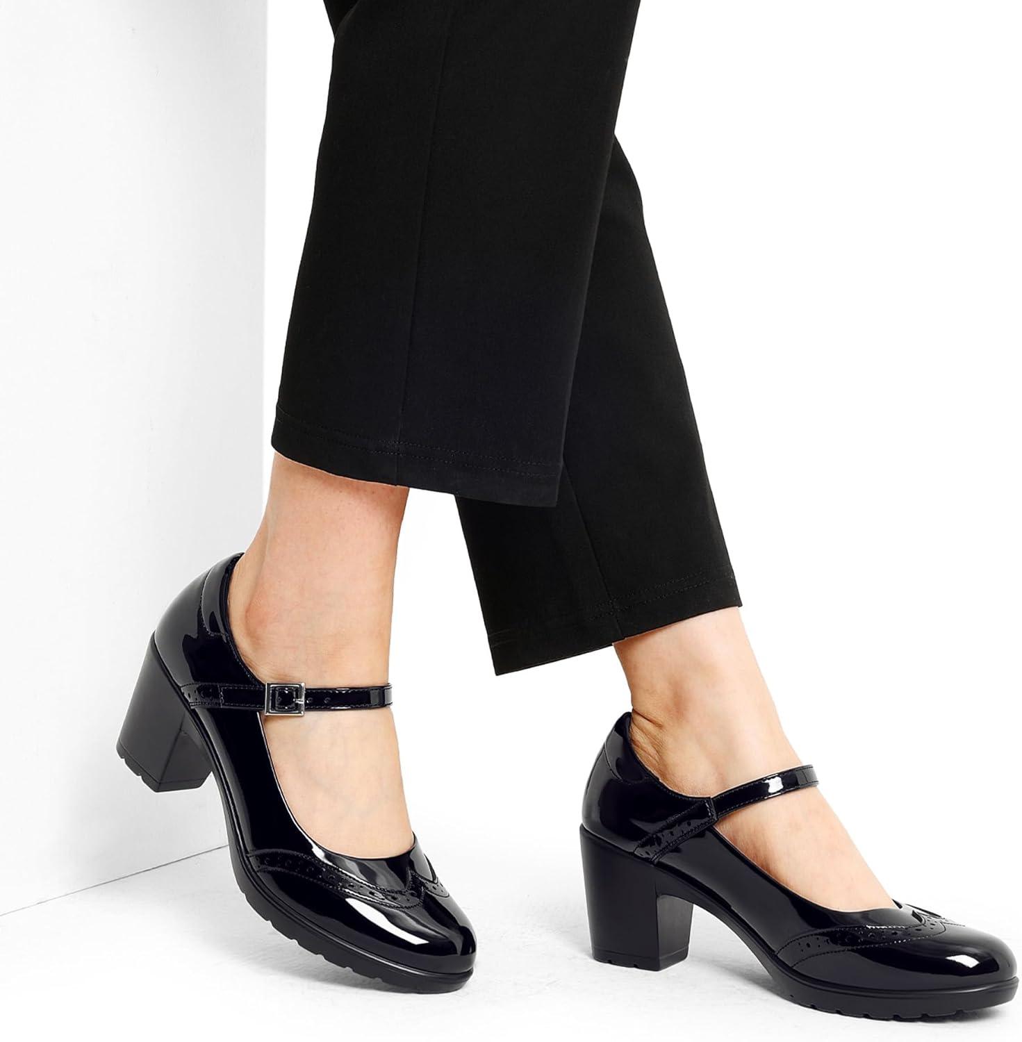 imageDREAM PAIRS Womens Oxfords Mary Jane Dress Shoes Heels for WomenBlackpat