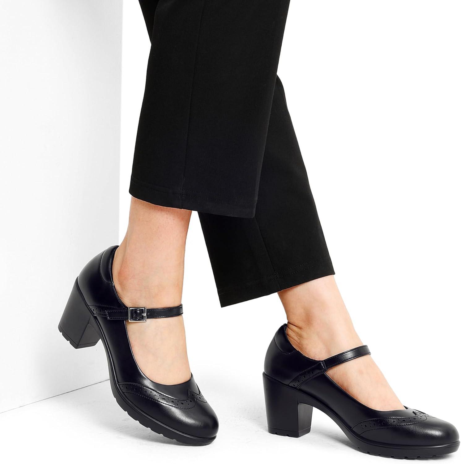 imageDREAM PAIRS Womens Oxfords Mary Jane Dress Shoes Heels for WomenBlackpu