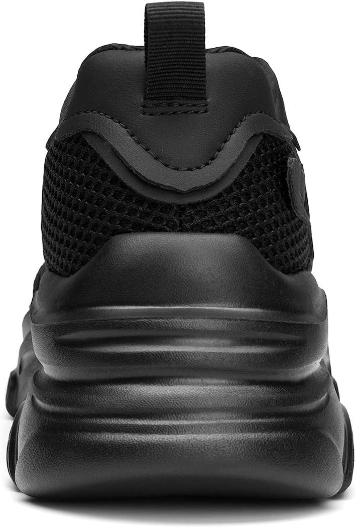 imageDREAM PAIRS Womens Platform Chunky Fashion Sneakers Jaxon Walking LaceUp Comfortable Dad Sneakers Workout Sport Work Casual Tennis ShoesBlack