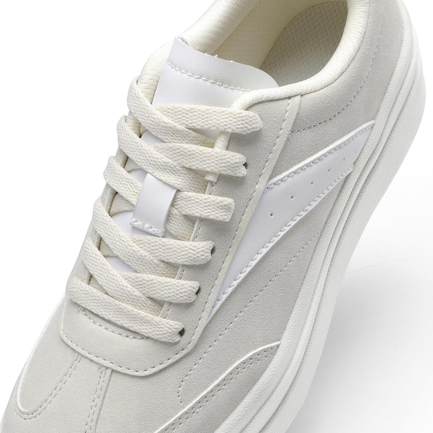 imageDREAM PAIRS Womens Platform Sneakers Walking Val Tennis LaceUp Comfortable Casual Fashion Sneakers ShoesBeige