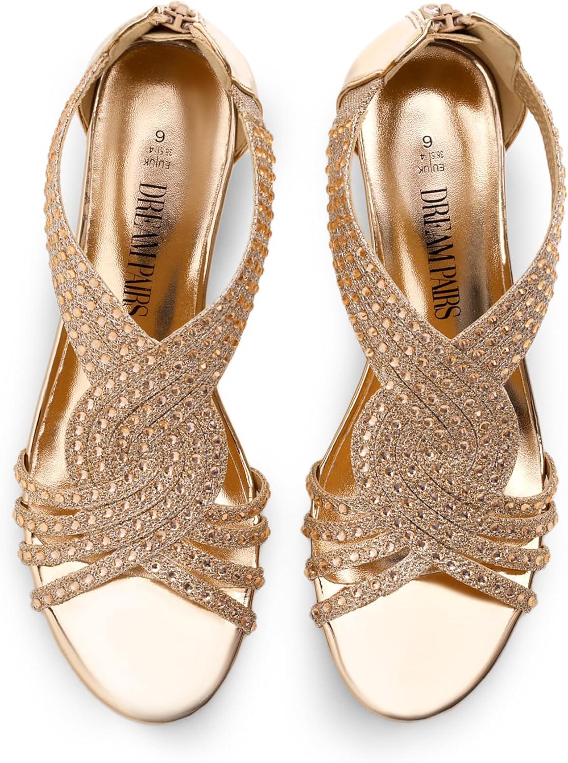 imageDREAM PAIRS Womens Platform Wedges Sandals Comfortable Open Toe Espadrilles Sandals Dressy Buckle Ankle Strap Summer ShoesChampagnepat