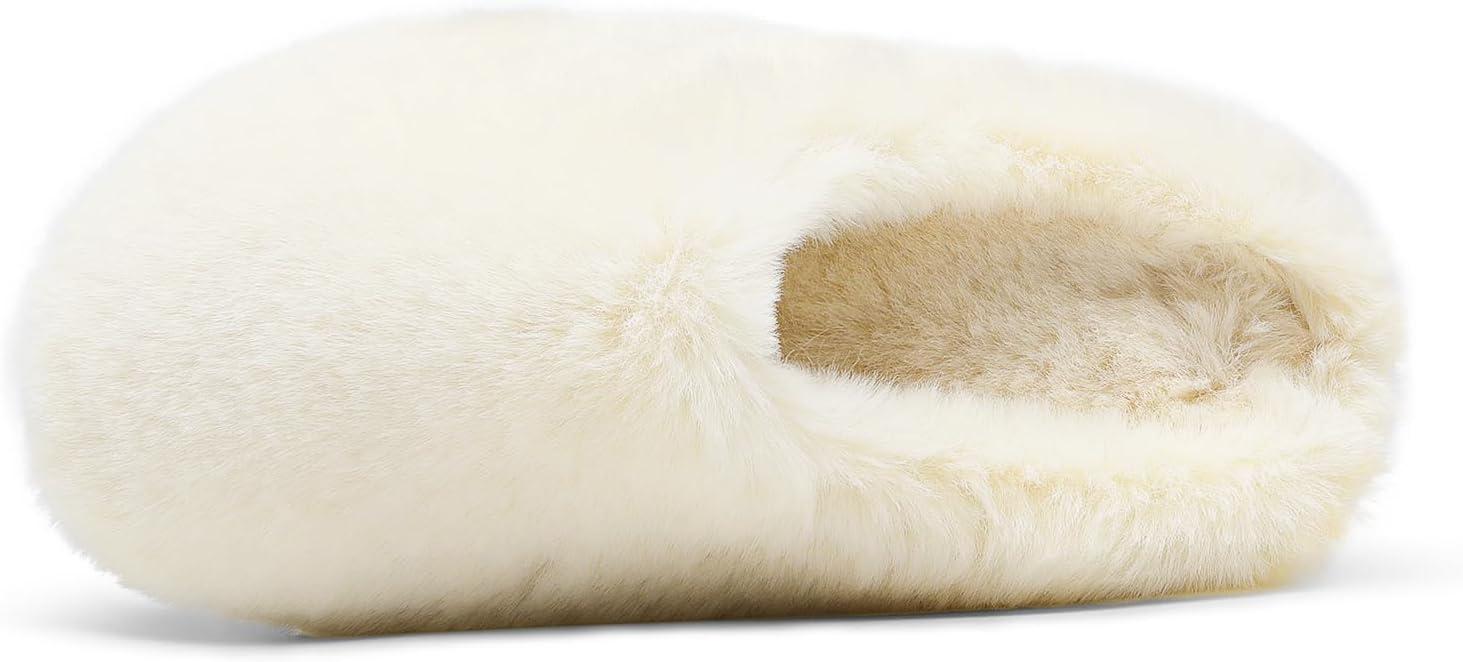imageDREAM PAIRS Womens Plush Fuzzy Slip on Indoor Outdoor Winter House SlippersBeige
