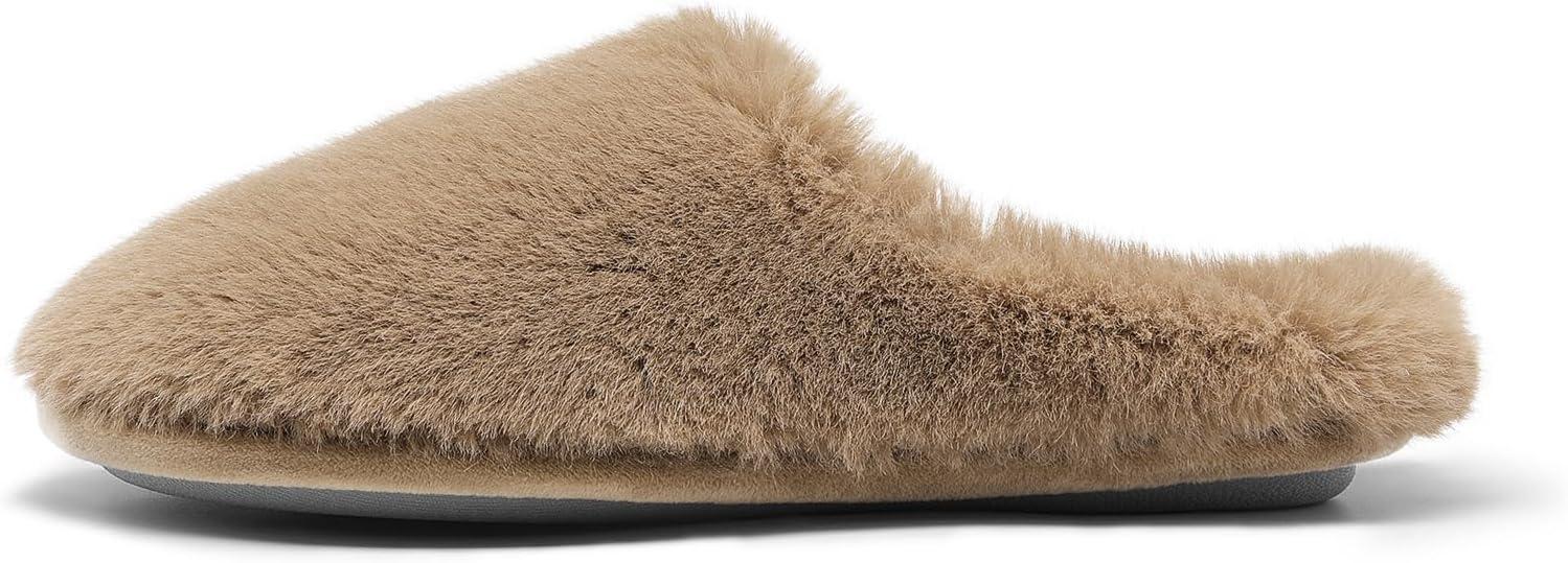 imageDREAM PAIRS Womens Plush Fuzzy Slip on Indoor Outdoor Winter House SlippersCamel