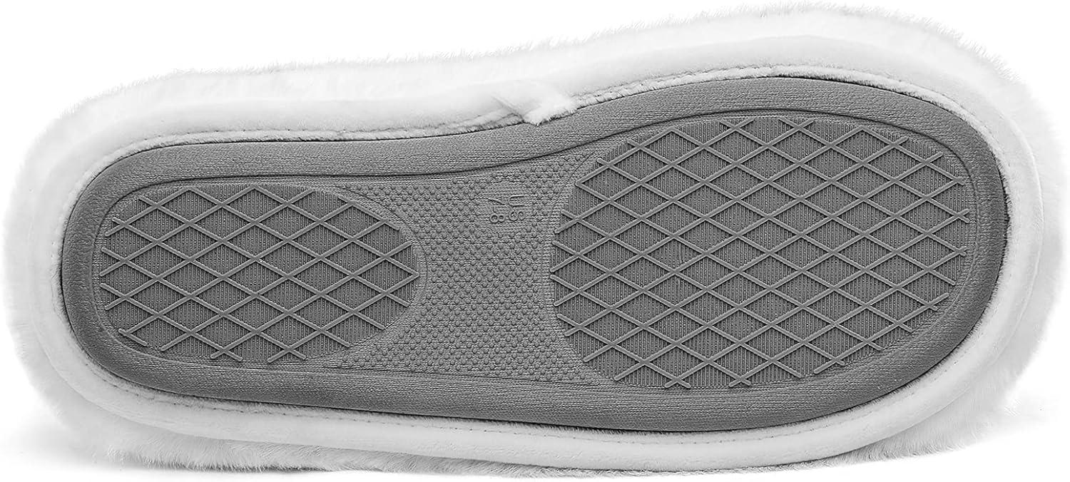 imageDREAM PAIRS Womens Plush Fuzzy Slip on Indoor Outdoor Winter House SlippersCream