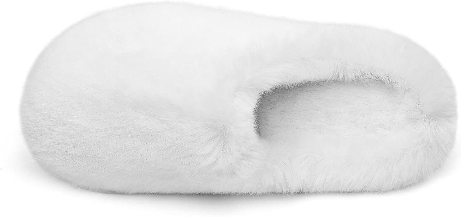 imageDREAM PAIRS Womens Plush Fuzzy Slip on Indoor Outdoor Winter House SlippersCream