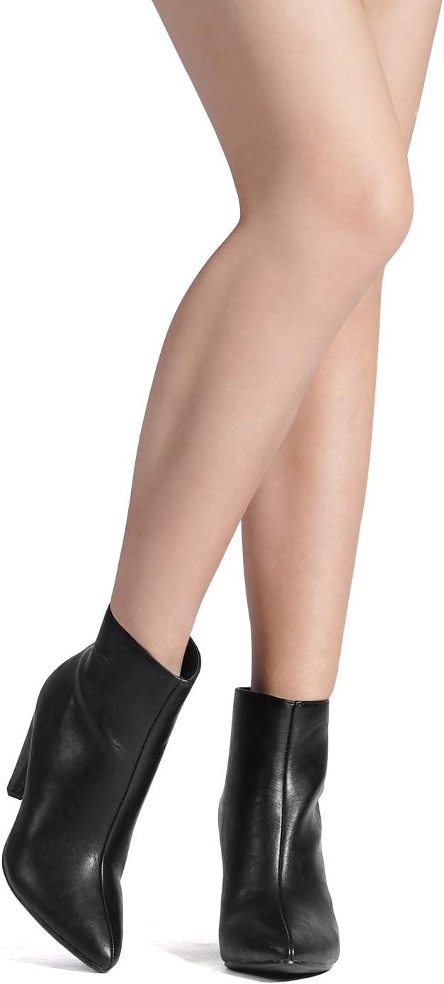 imageDREAM PAIRS Womens Pointed Toe Ankle Boots High Heel Booties Fashion Zipper Dress BootsBlackPu