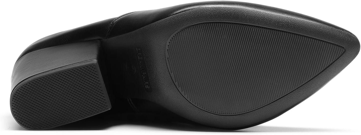 imageDREAM PAIRS Womens Pointed Toe Thigh High Over the Knee Boots Tall Chunky Blocked Heel Fall Long Fashion Sexy BootsBlackpu