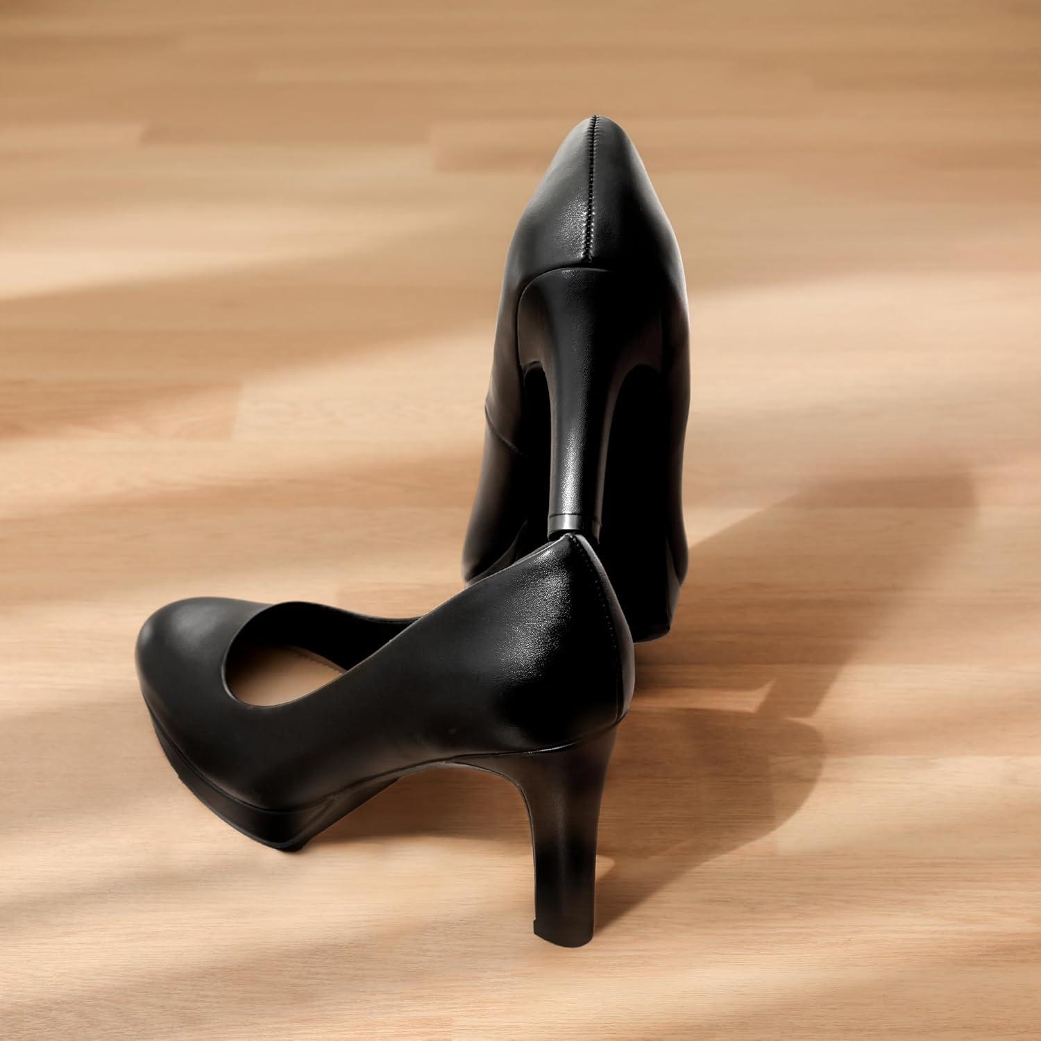 imageDREAM PAIRS Womens Pumps Close Toe Low Heels Platform Heels Comfortable Office Work Dress Shoes for WomenBlackpu