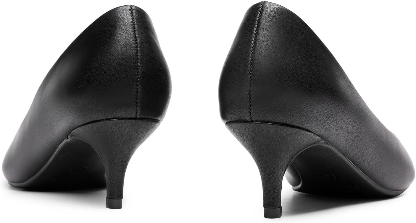 imageDREAM PAIRS Womens Pumps Kitten Heel Pointed Toe Shoes for Women Comfortable Office Work Dress ShoesBlackpu