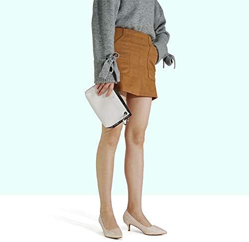 imageDREAM PAIRS Womens Pumps Kitten Heel Pointed Toe Shoes for Women Comfortable Office Work Dress ShoesGoldGlitter