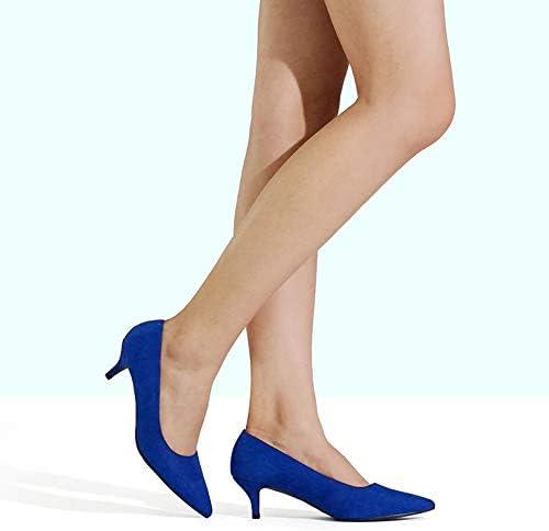 imageDREAM PAIRS Womens Pumps Kitten Heel Pointed Toe Shoes for Women Comfortable Office Work Dress ShoesRoyalBlue