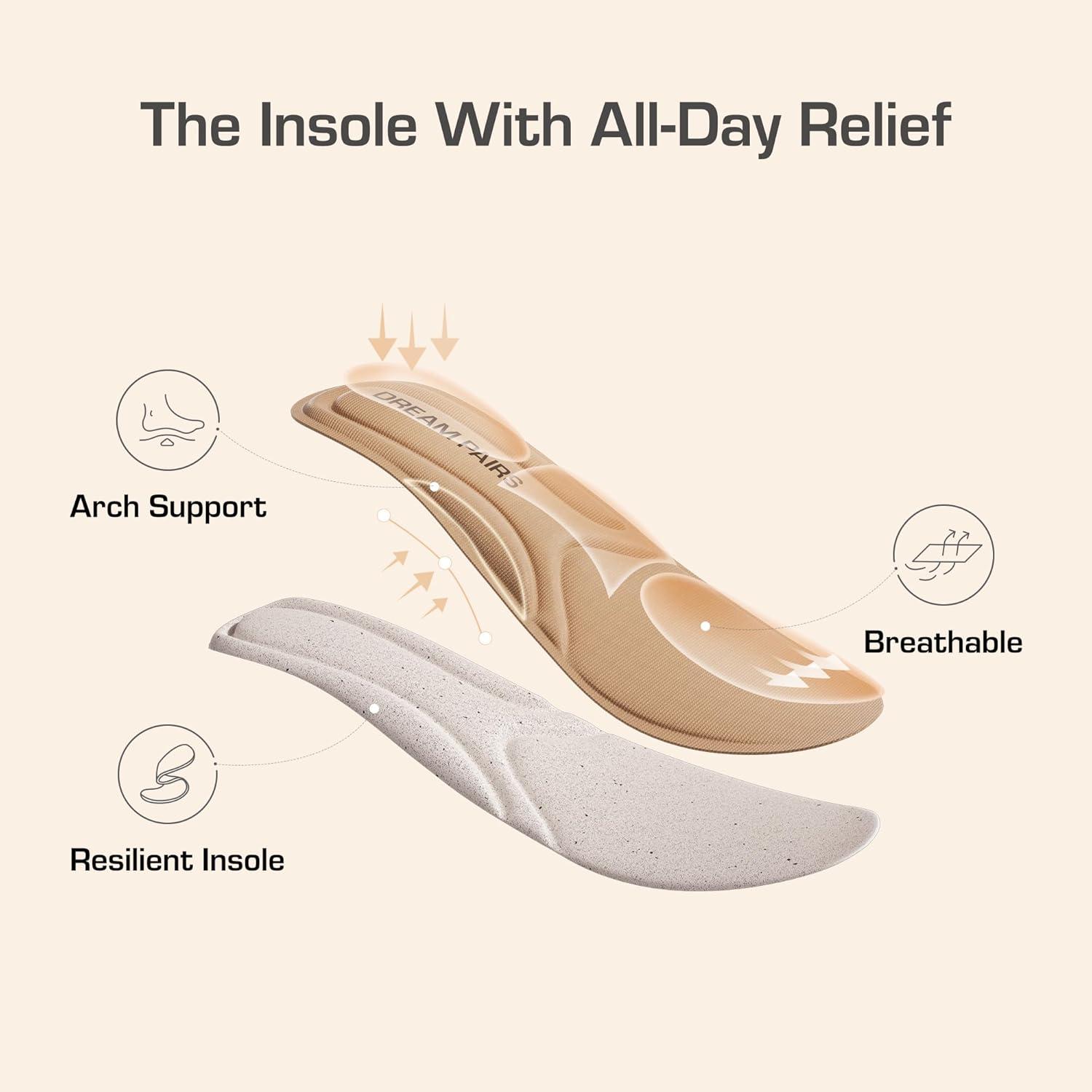 imageDREAM PAIRS Womens Pumps Low Chunky Block Heel Dress Shoes Closed Round Toe Comfortable HeelsGold