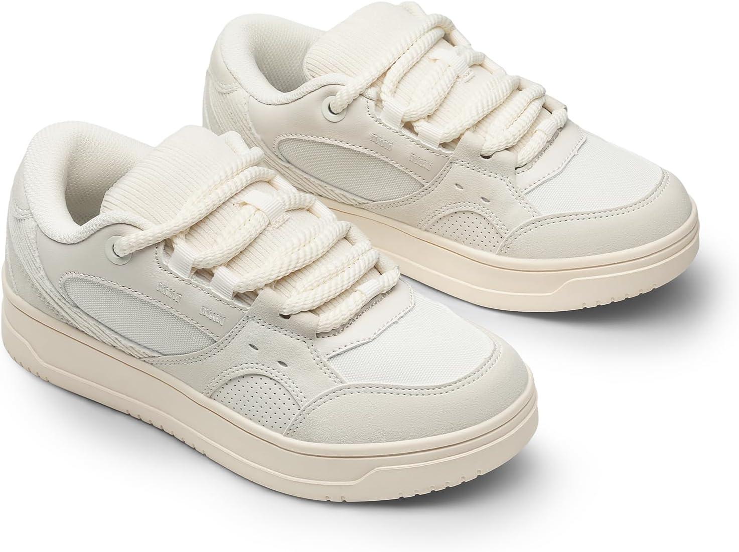 imageDREAM PAIRS Womens Skateboarding Shoes Low Top Walking LaceUp Comfortable Casual Vivi Fashion SneakersBeige