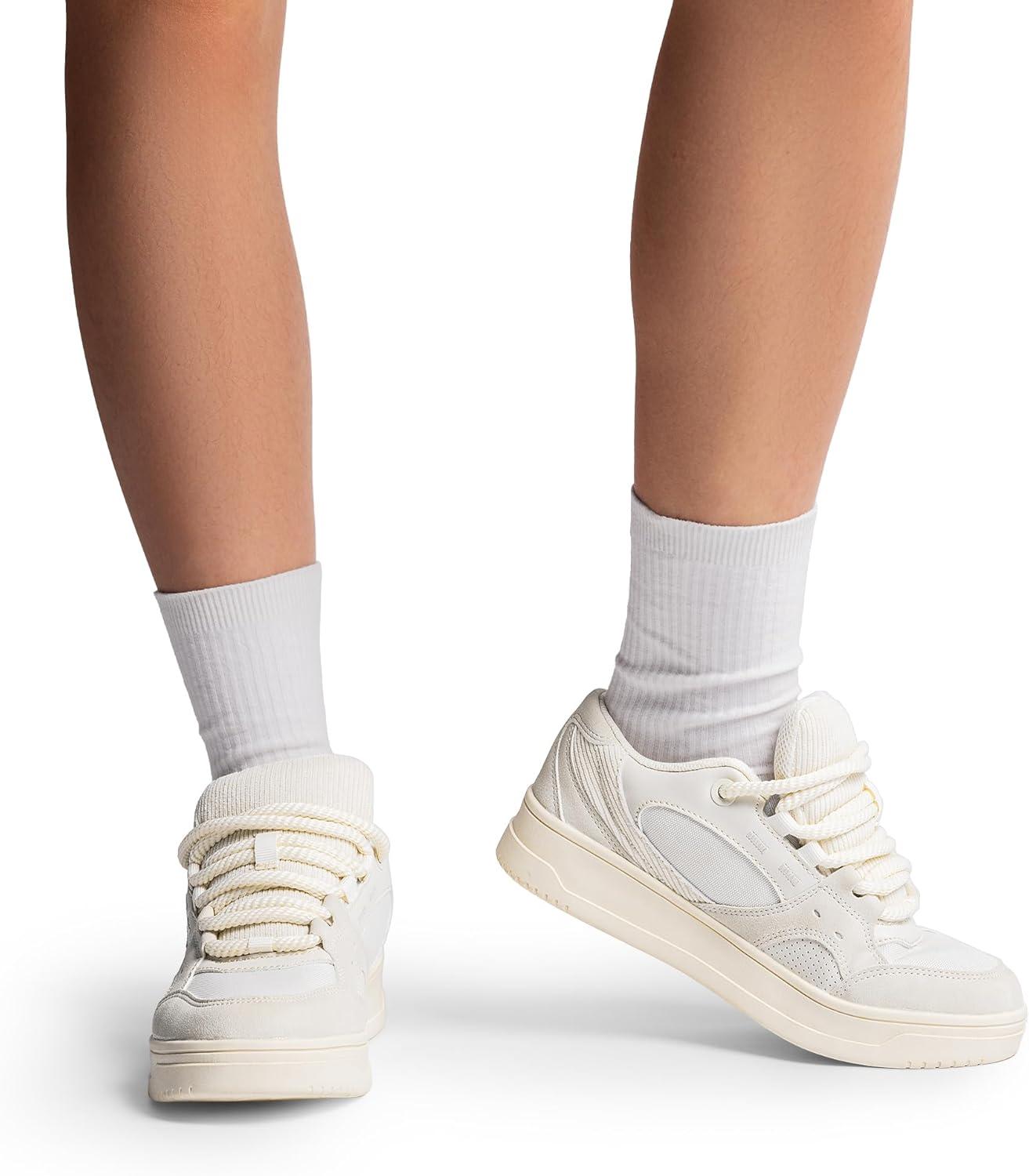 imageDREAM PAIRS Womens Skateboarding Shoes Low Top Walking LaceUp Comfortable Casual Vivi Fashion SneakersBeige