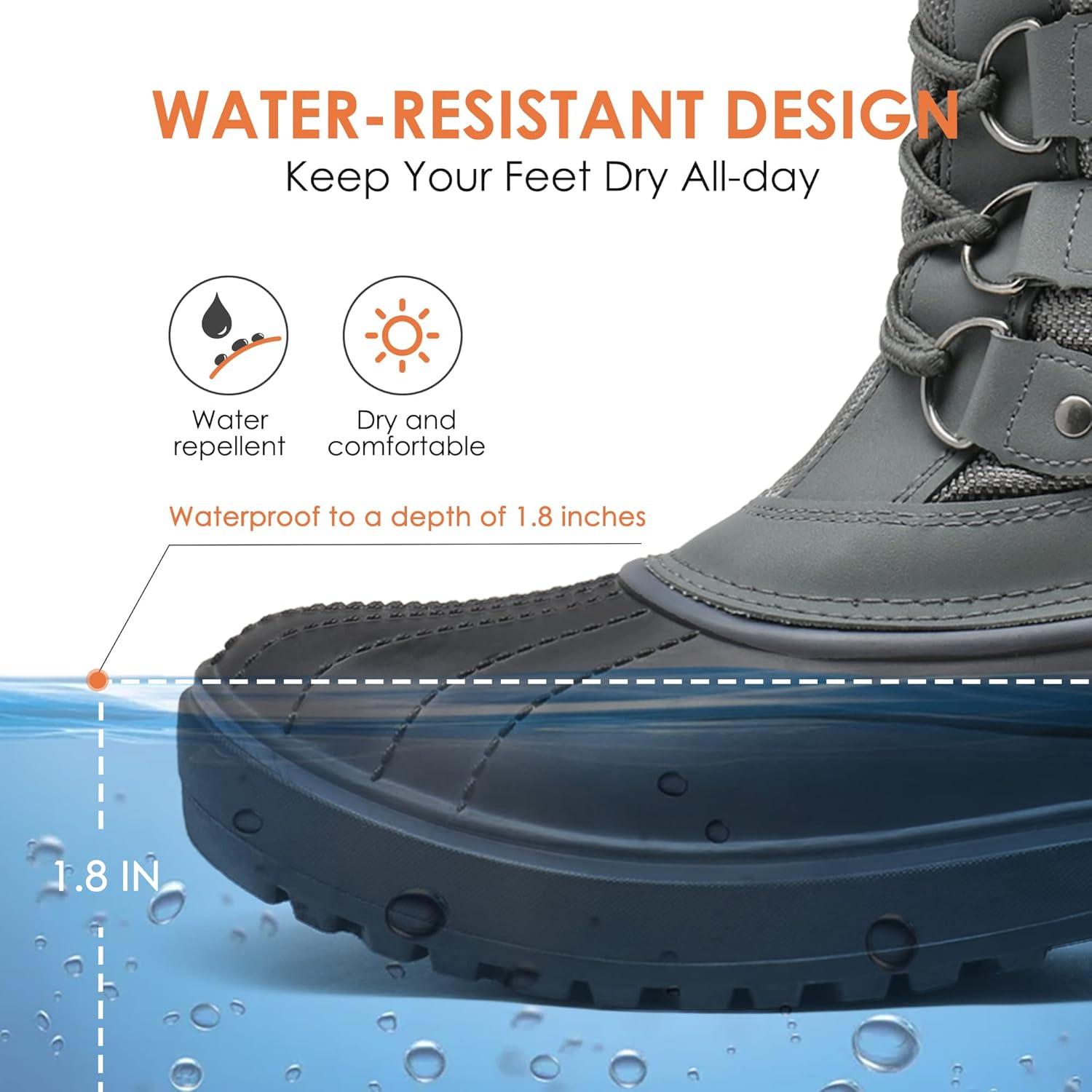 imageDREAM PAIRS Womens Snow BootsGrey