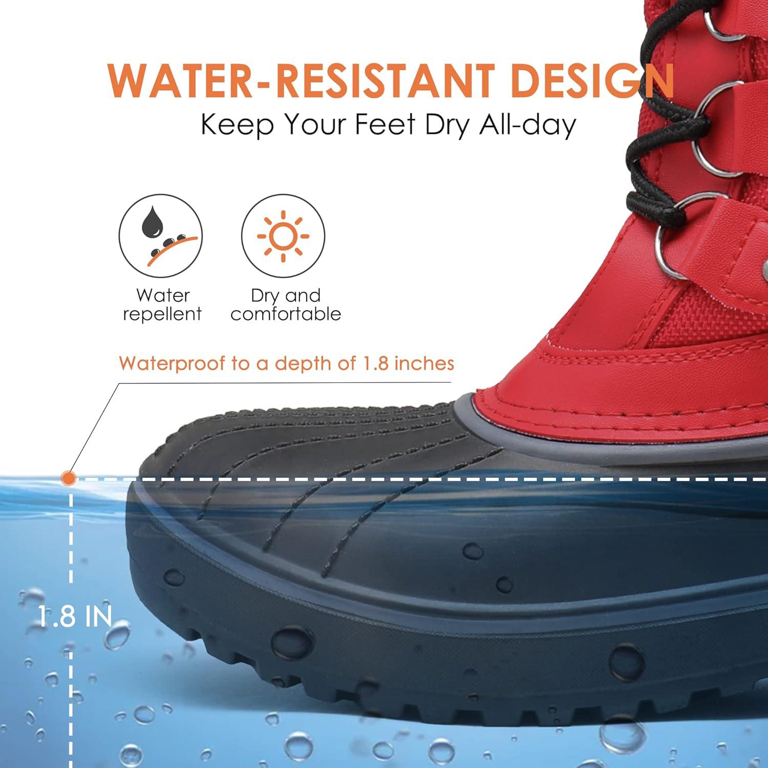 imageDREAM PAIRS Womens Snow BootsRed