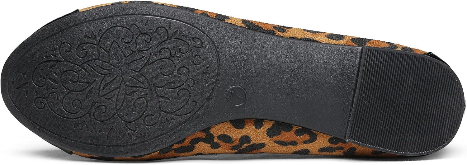 imageDREAM PAIRS Womens SoleFlex Ballerina Walking Flats ShoesLeopard