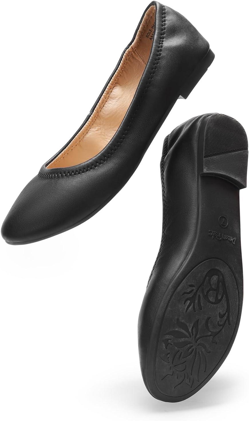 imageDREAM PAIRS Womens SoleHappy Ballerina Walking Flats ShoesBlack