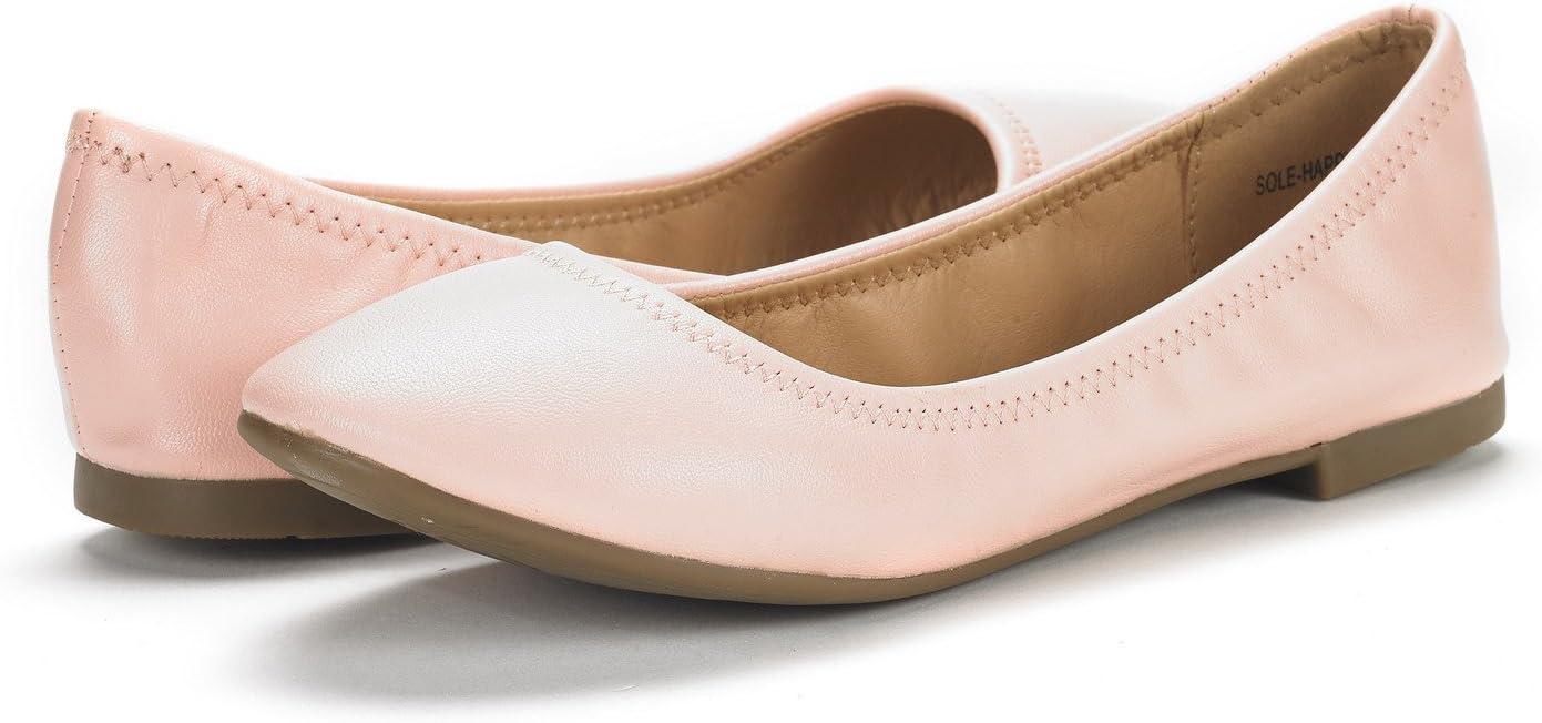 imageDREAM PAIRS Womens SoleHappy Ballerina Walking Flats ShoesPink