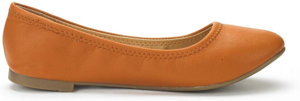 imageDREAM PAIRS Womens SoleHappy Ballerina Walking Flats ShoesTan