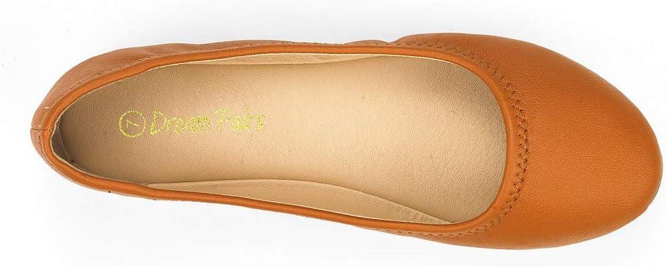 imageDREAM PAIRS Womens SoleHappy Ballerina Walking Flats ShoesTan