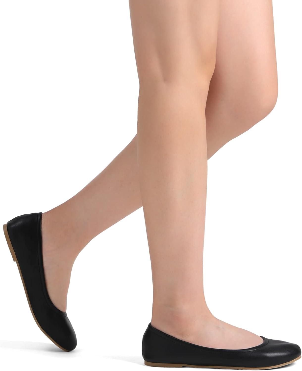 imageDREAM PAIRS Womens Solefina Solid Plain Walking Classic Ballet Flats ShoesBlack