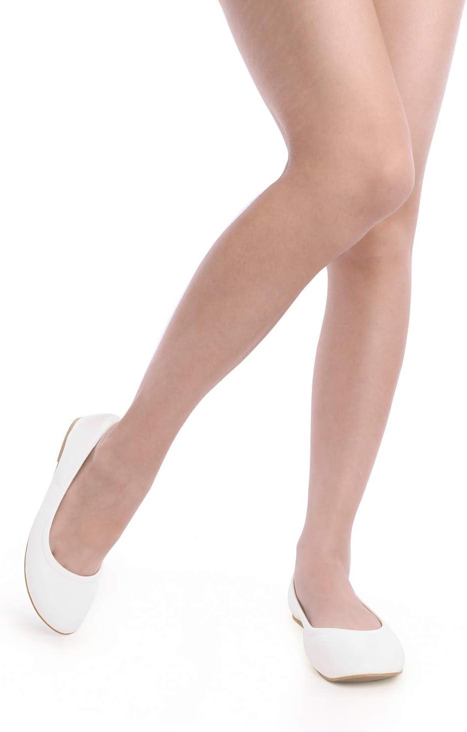 imageDREAM PAIRS Womens Solefina Solid Plain Walking Classic Ballet Flats ShoesWhite