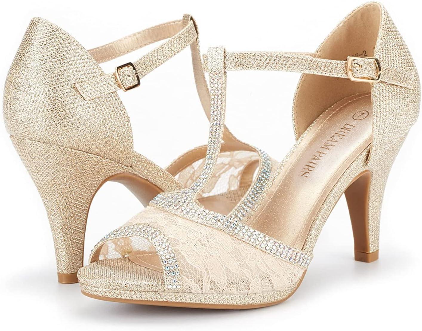 imageDREAM PAIRS Womens Stilettos Open Toe Pump Fashion Kitten Heel SandalsGold