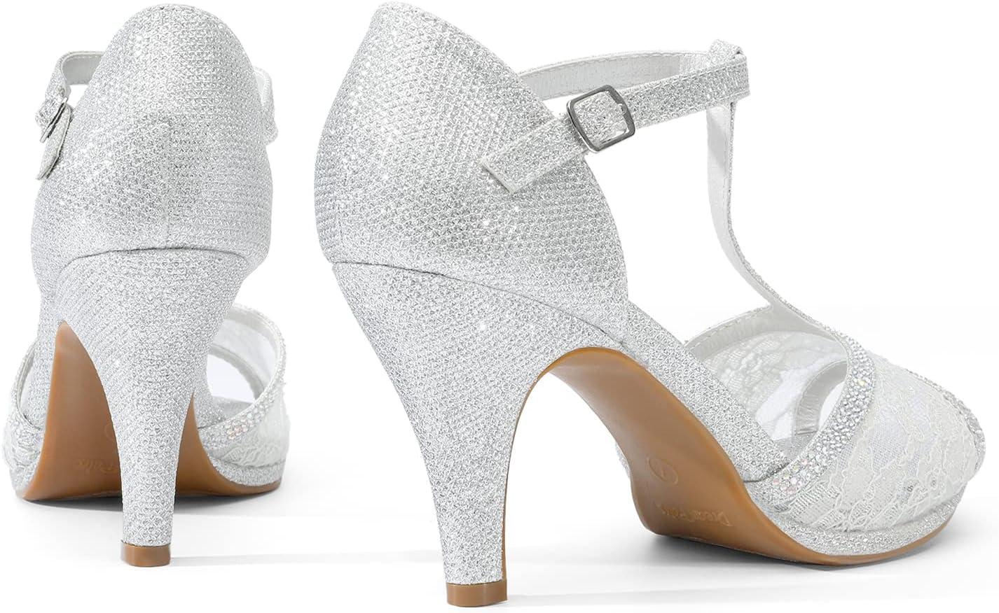 imageDREAM PAIRS Womens Stilettos Open Toe Pump Fashion Kitten Heel SandalsSilver