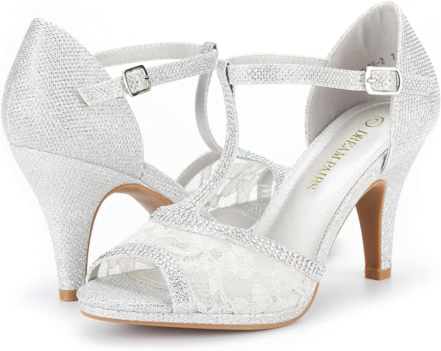 imageDREAM PAIRS Womens Stilettos Open Toe Pump Fashion Kitten Heel SandalsSilver