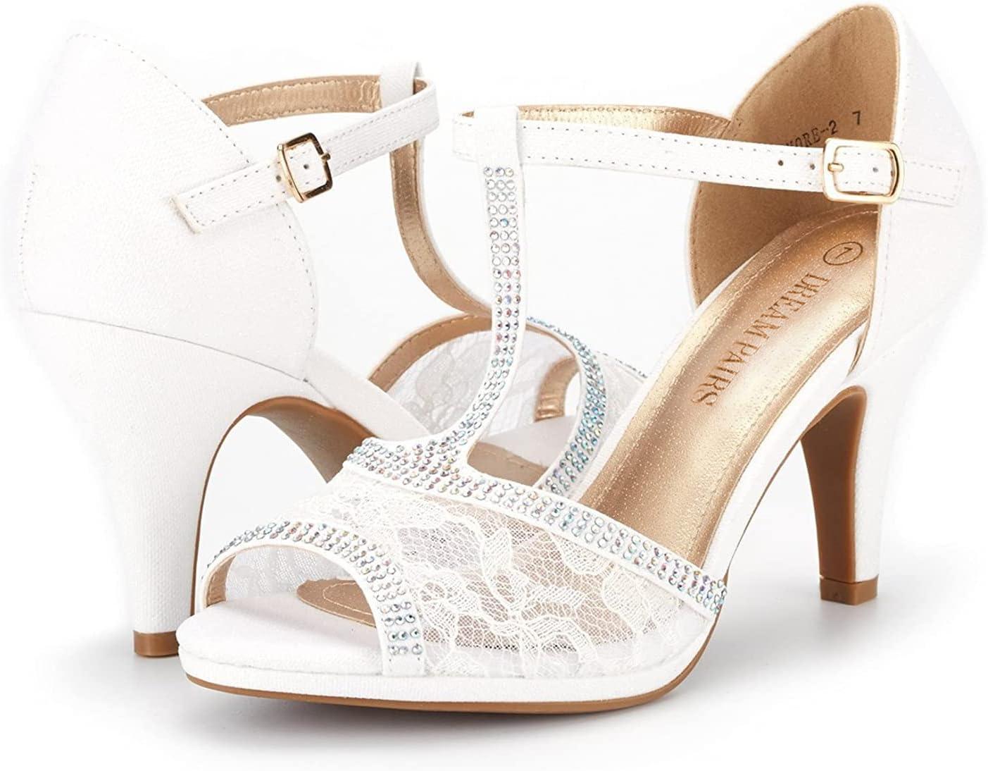 imageDREAM PAIRS Womens Stilettos Open Toe Pump Fashion Kitten Heel SandalsWhite