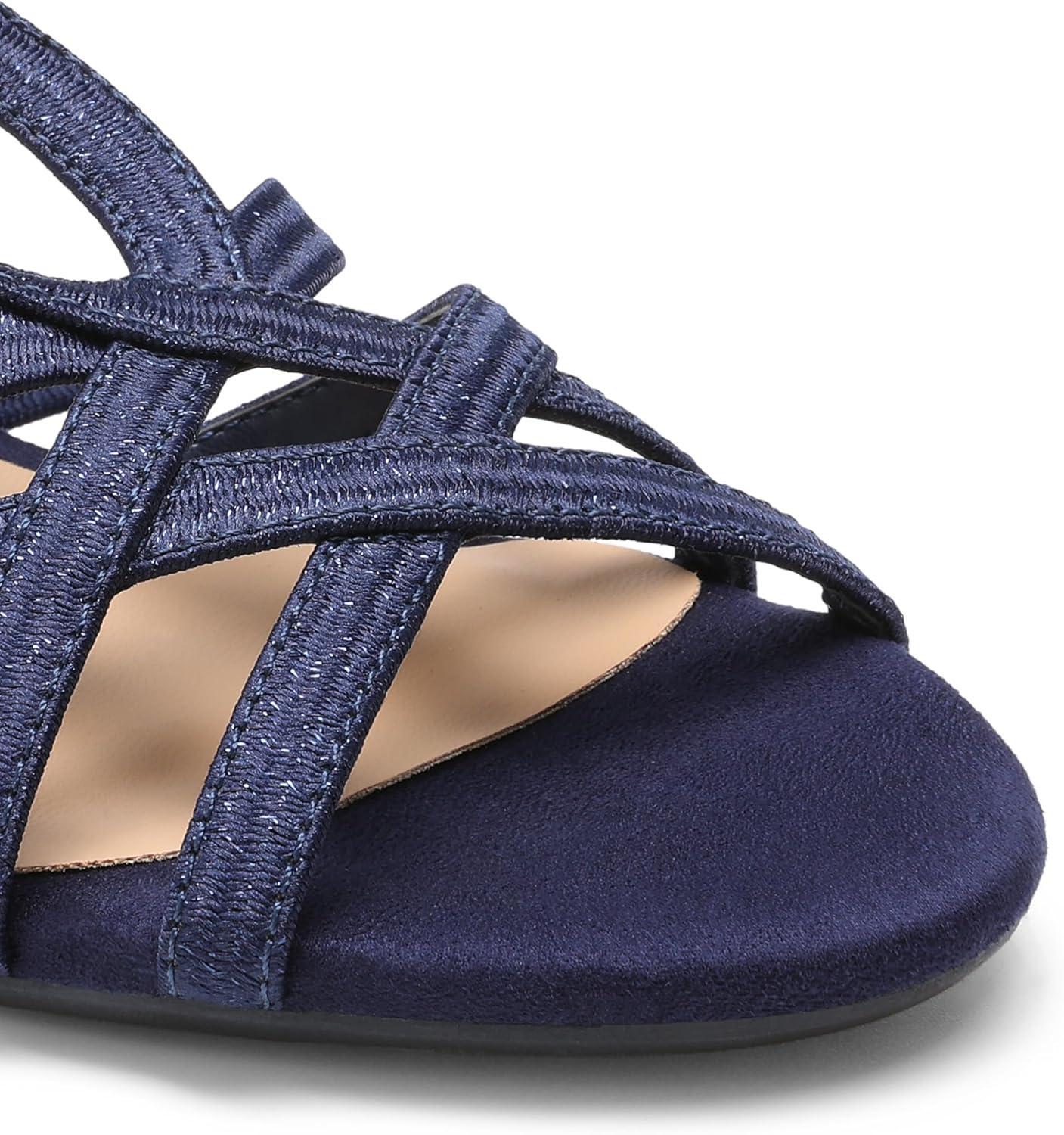 imageDREAM PAIRS Womens Strappy Wrapped Dressy Wedge Sandals Comfortable Low Heel Casual Summer ShoesNavy
