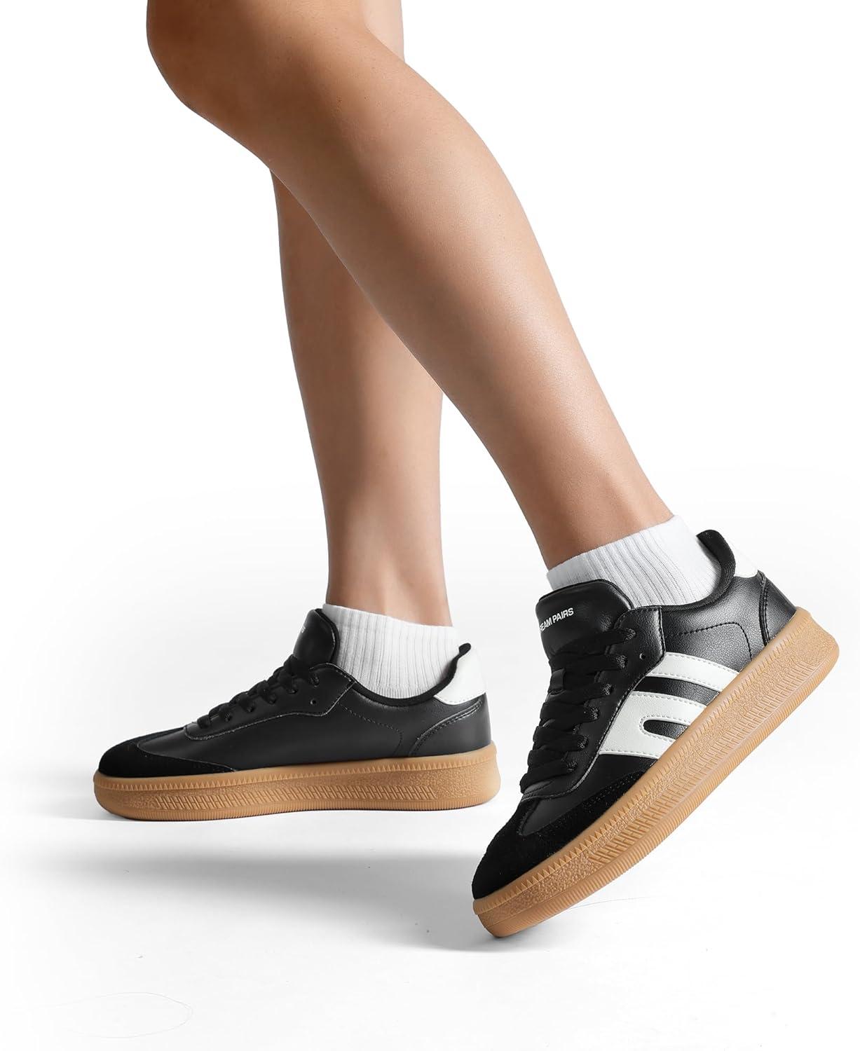 imageDREAM PAIRS Womens Tennis Sneakers Walking Casual LaceUp Footwear Comfortable Fashion Sneakers ShoesBlack