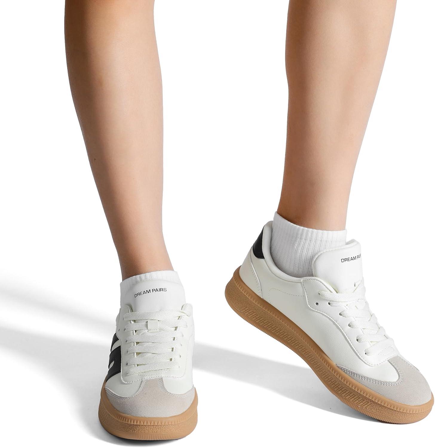 imageDREAM PAIRS Womens Tennis Sneakers Walking Casual LaceUp Footwear Comfortable Fashion Sneakers ShoesWhite