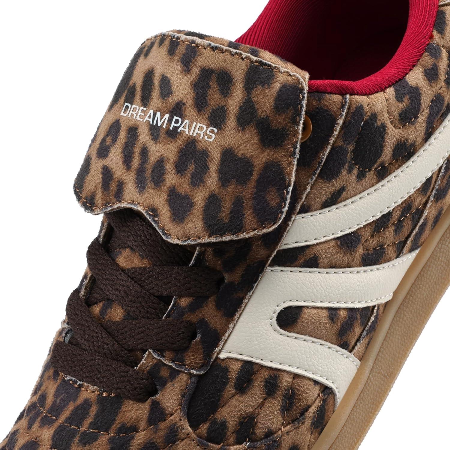 imageDREAM PAIRS Womens Tennis Sneakers Walking Casual LaceUp Footwear Comfortable Trendy FoldOver Design Fashion Sneakers ShoesLeopardfabric