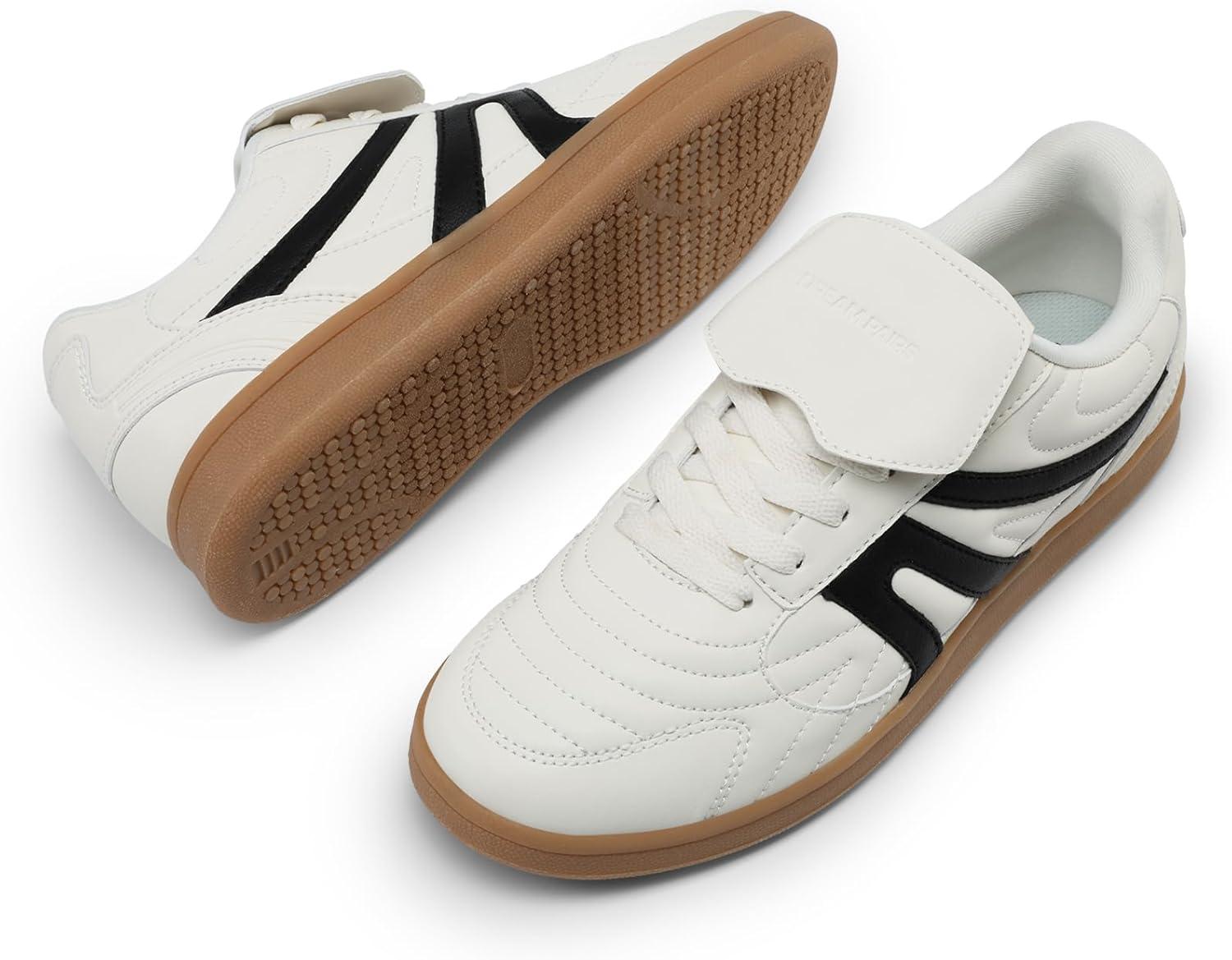 imageDREAM PAIRS Womens Tennis Sneakers Walking Casual LaceUp Footwear Comfortable Trendy FoldOver Design Fashion Sneakers ShoesWhite