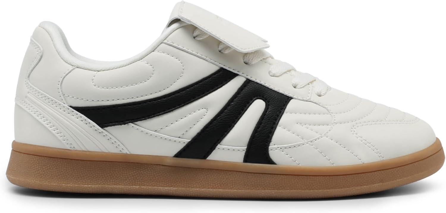 imageDREAM PAIRS Womens Tennis Sneakers Walking Casual LaceUp Footwear Comfortable Trendy FoldOver Design Fashion Sneakers ShoesWhite